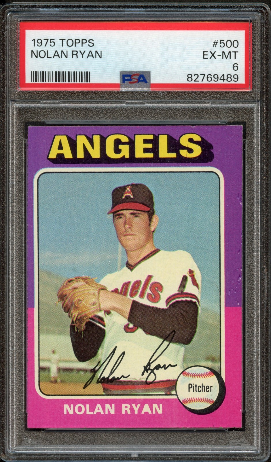 BB - 1975 Topps - #500 - Nolan Ryan - PSA 6 - EX-MT