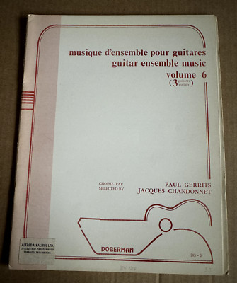 Guitar Ensemble Music Jacques Chandonnet Paul Gerrits Sheet Music
