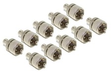 NEW 10 pack Steren BNC female to UHF male PL-259 coax RF cable adapters