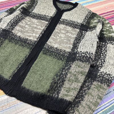 Vintage Mohair Cardigan Shaggy Green Talon Zip Sz 22x27 Van Heusen USA 60s | eBay Vintage Mohair Cardigan Shaggy Green Talon Zip Sz 22x27 Van Heusen USA 60s | eBay