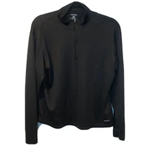 Patagonia Capilene Lightweight 1/4 Zip LS Base Layer Womens Large Black SNAGS