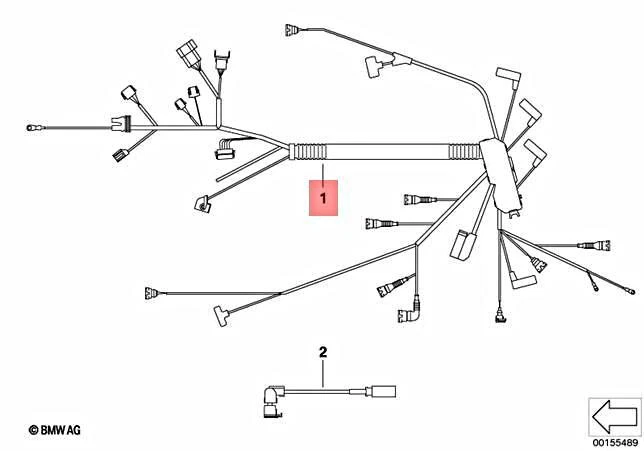 Genuine BMW E46 320Cd 320d 320td Compact Engine Wiring Harness Dde 