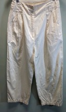 VTG Ann Taylor Womens Pleated High Waisted Pale Yellow Cotton Pants Sz 6/1980s