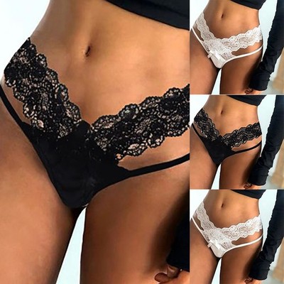 3/4x Damen Hipster Spitze Panty Unterwäsche Sexy Spitzenslip Dessous Pant String