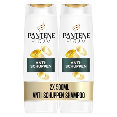 Pantene Pro-V Anti-Schuppen-Shampoo Duo Pack 2X500Ml, Hilft Bei Regelmäßiger Anw