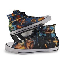 Converse Chuck Taylor All Star Hi Mens 10 Multicolor Justice League DC Comics