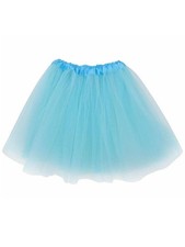 Aqua Blue Tutu Skirt for Girls 3-Layer Tulle Ballet, Dance, and Dress-Up Costu