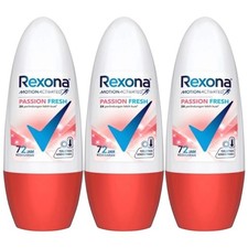 Rexona, Women Antiperspirant, Deodorant Roll On, 45ml, Passion Fresh Pack of 3