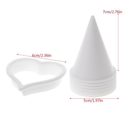 7pcs/set Plastic Calla Lily Flower Cake Mold Fondant Cookie Cutter Baking Tools