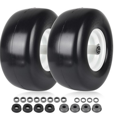 AR-PRO (2-Pack) 13x6.50-6 Flat 13 x 6.50-6'' Flat-Free, White(Smooth Tread)