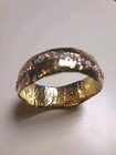  ISRAELI ORIT SCHATZMAN GOLD COVERD STERLING BEADED CRYSTAL BANGLE — photo 7