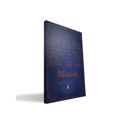 Paulson Designs ILSO2436 Illinois Song Canvas  24 x 36 in.