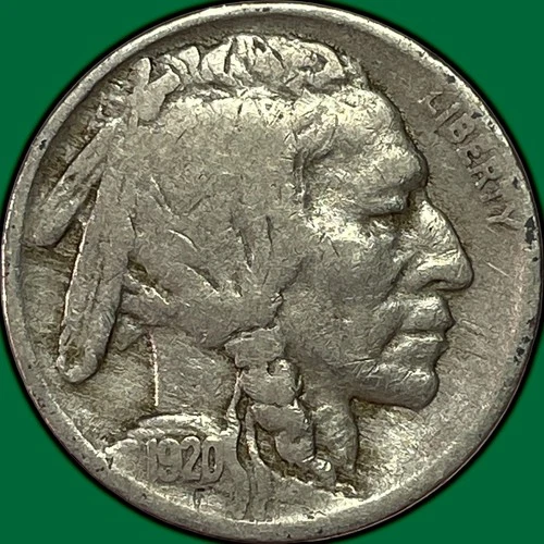 1920-S Buffalo Nickel Choice Very Good VG+ Coin #36710