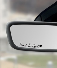Car Decals Trust in God Rearview Mirror Sticker