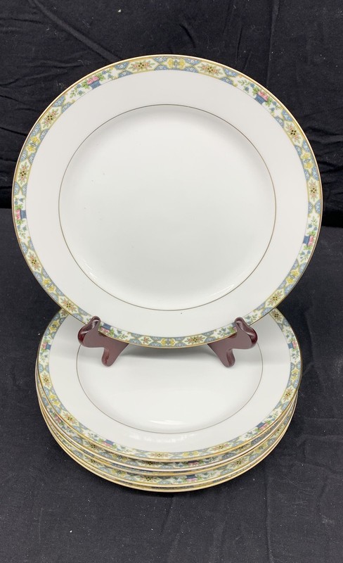 Set of (6) Vintage Noritake Rochambeau Pattern 10in Dinner Plates