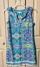 NWOT Jude Connally Medium Colorful Sleeveless Dress Tunic V Neck