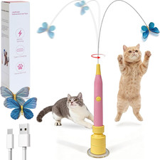 Interactive Cat Toys for Indoor Cats, Automatic Cat Wand Toy Enrichment for Bore