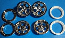 Crager Ss Mag Wheel Set - 63 Chevy Nova Rat Packer - Amt Model Car Kit Parts Lot Crager Ss Mag Wheel Set - 63 Chevy Nova Rat Packer - Amt Model Car Kit Parts Lot