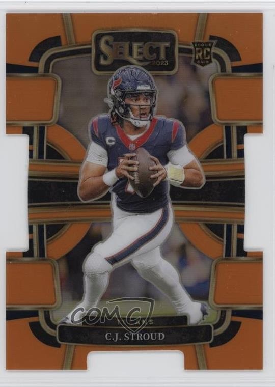 2023 Panini Select Concourse Orange Prizm Die-Cut 64/499 CJ Stroud #41 8w5
