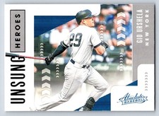 2020 Panini Absolute UH14 Gio Urshela Unsung Heroes New York Yankees Card