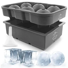 Zulay Kitchen Silicone Ice Cube Trays Set of 2