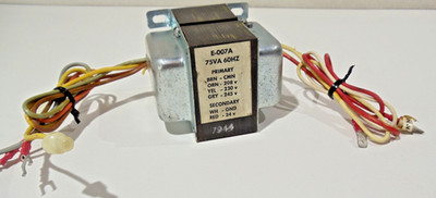 Liebert Transformer 75VA Pri 208-240v Sec 24v E-007A