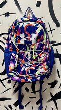 Under Armour Hustle Backpack 26L Multicolor Blue Pink Green Laptop Bag NWT