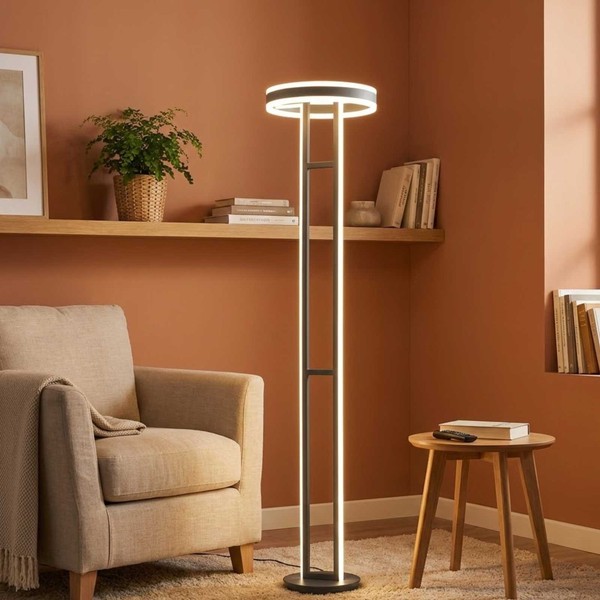 Deckenfluter Kemi Wofi By Global Technics Led Stehleuchte Standlampe Anthrazit-image