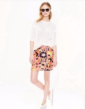 J. Crew Postage stamp mini skirt hibiscus floral 2 Floral Hawaiian Summer