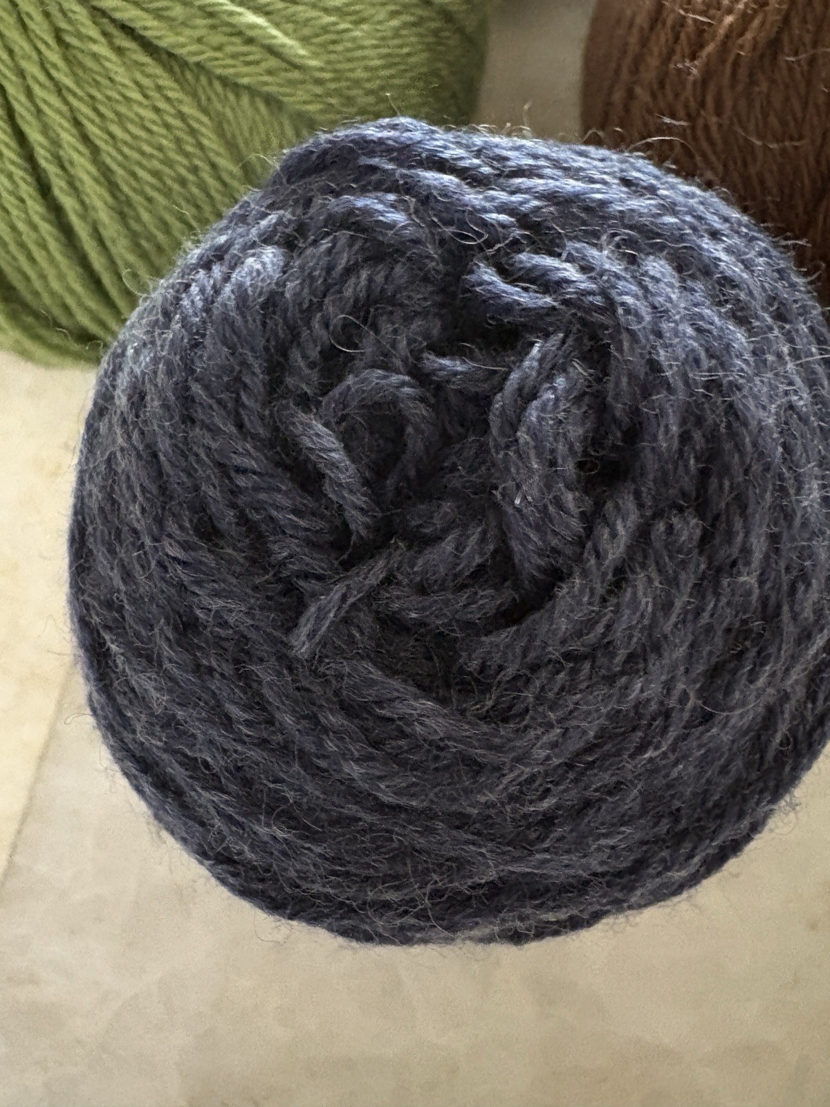 Lot of four4.7 oz Worsted Weight #4 Wool donuts for Crochet Knitting Green/Beige - second product detail image