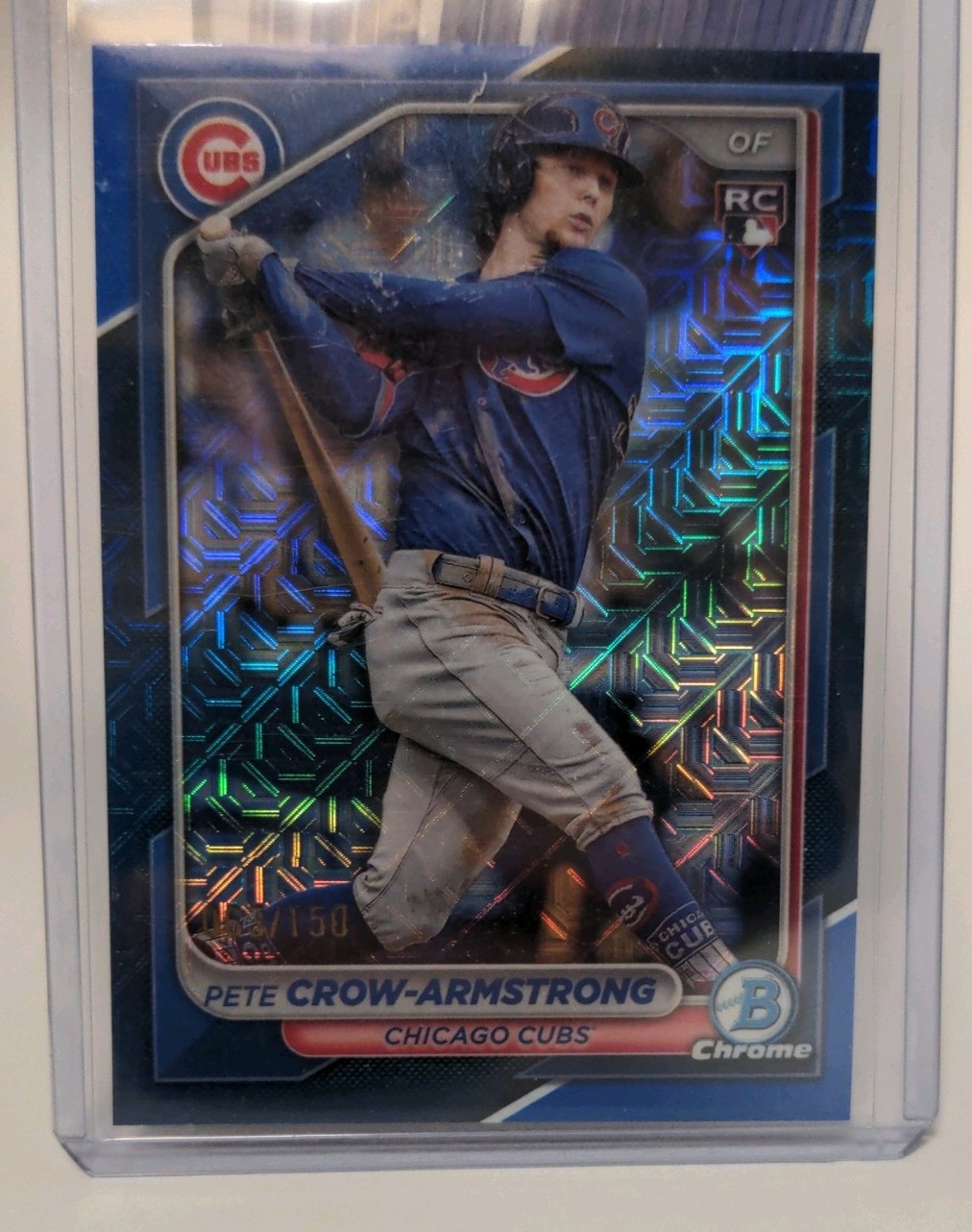 2024 Bowman Chrome - Pete Crow-Armstrong #45 Blue Mojo Refractor /150 (RC)