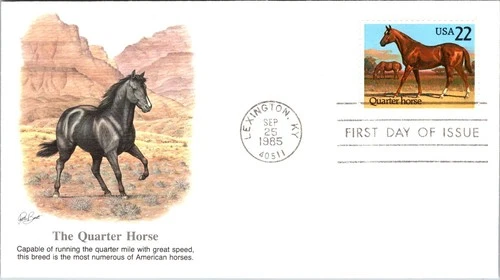 S07-6858, AMERICAN HORSES, QUARTER HORSE, FLEETWOOD FIRST DAY COVER