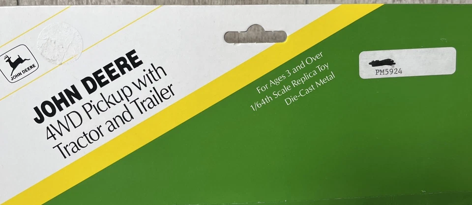 1/64 Ertl John Deere 4WD Pickup Truck With Flatbed Trailer & Model D Tractor Set - Image 4 of 4