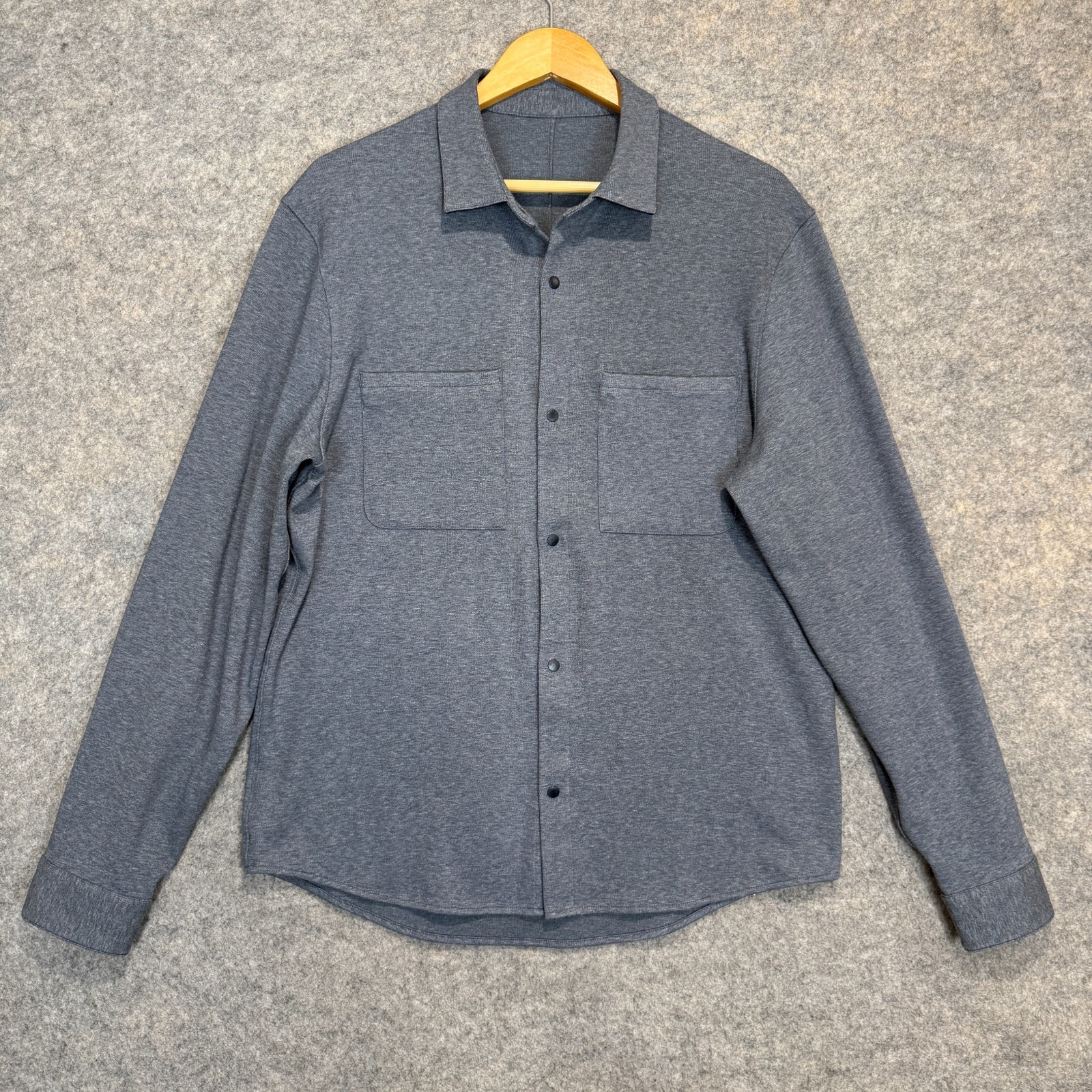 Lululemon Brushed Woven Overshirt Soft Knit Mens Large Snap Flannel lm3czms