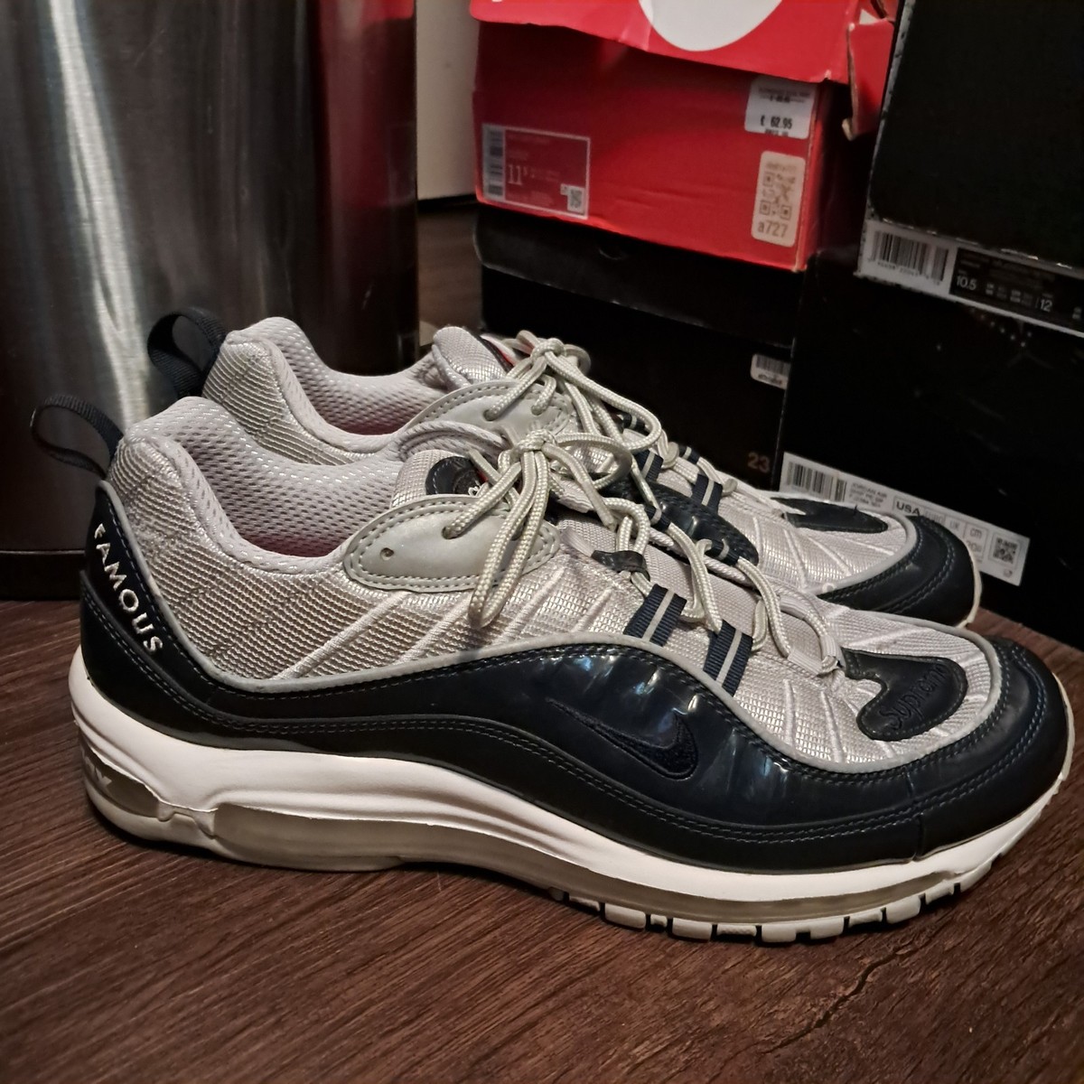 Nike Supreme Air Max 98 Obsidian - Size 10.5 ( 844694-400 ) | eBay
