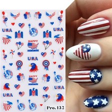4th of July 3D Nail Stickers for Nail Art Independence Day Nails Art Stickers