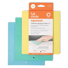 Reusable Cellulose Sponge Cloths, 3-Pack, Multicolor