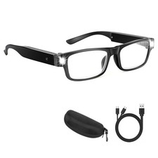 200 Magnifying Glasses with Light, USB Rechargeable LED Reading Glasses