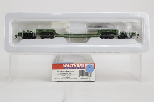 Coche plano Walthers HO Burlington Northern BN #631021 81' centro deprimido sellado | Condition: New