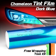 12 16 Neo Chrome Tint Dark Blue Chameleon Headlight Taillight Film Fog Light