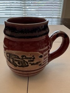 Handmade Coffee Mug BD's Pottery Dave’s Car “Stuff” Stamped
