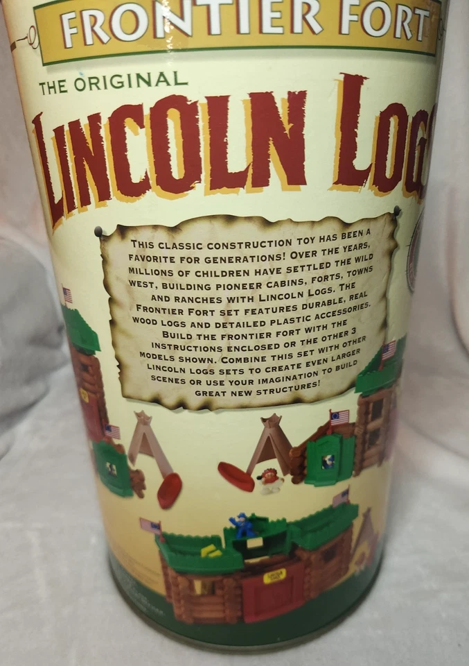 2000 Lincoln Logs "Frontier Fort Set" Wooden Logs The Original Building Toy IOB - Image 4 of 4