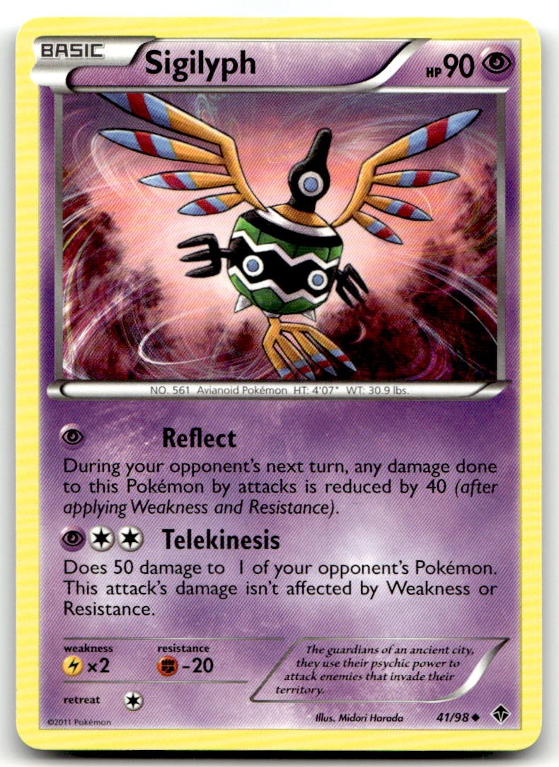 Sigilyph 41/98 Uncommon Emerging Powers Pokemon Near Mint