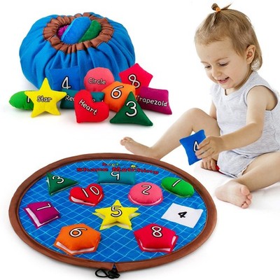 Shapes Bean Bags Matching Game - Preschool Learning Activities Memory for Num...