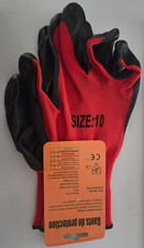 1x PAIR OF GANTS DE PROTECTION/SIZE:10 WORK GLOVES 100% POLYESTER