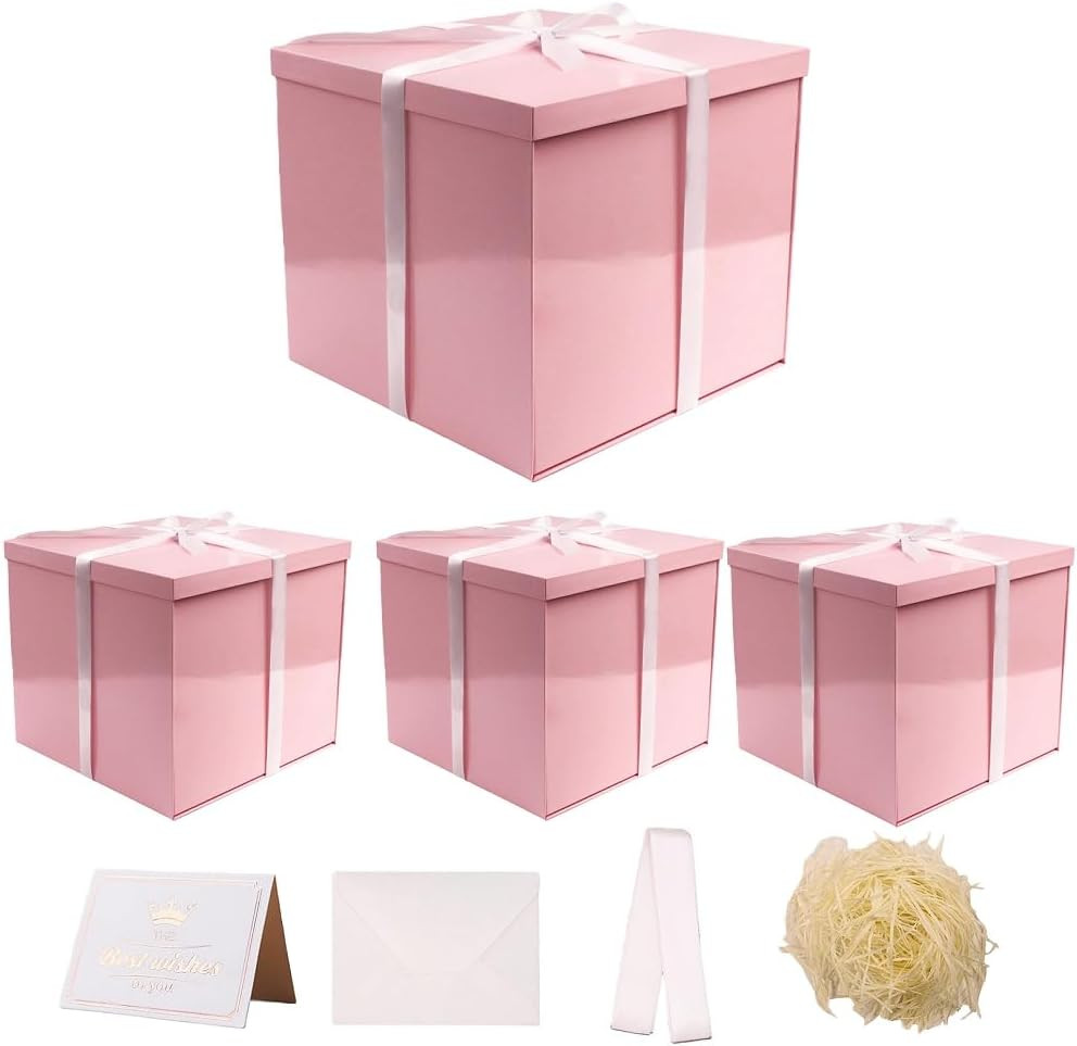 With Lid 12x12x11 Inch,black Gift Boxes For Presents Packagi