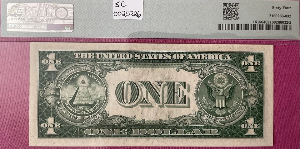 🔥3 Consecutive🔥1935F $1 Silver Certificate FR. 1615 UI Block PMG 63EPQ & 64EPQ - Image 4 of 4