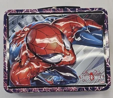 Vintage Spider Man Lunch Box Tin Comic Toy Game 2003