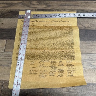 Replica Vintage Decl. of Independence Bill of Rights Gettysburg Address Const.