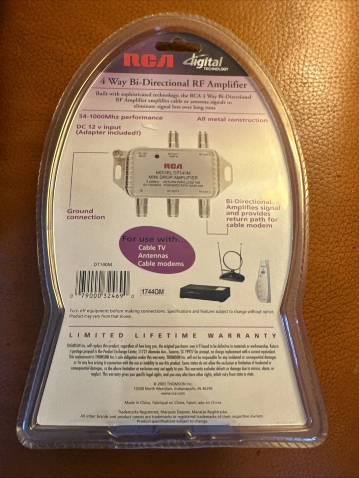 RCA 4 Way Bi-Directional RF Amplifier DT140M (unopened) - Image 2 of 4